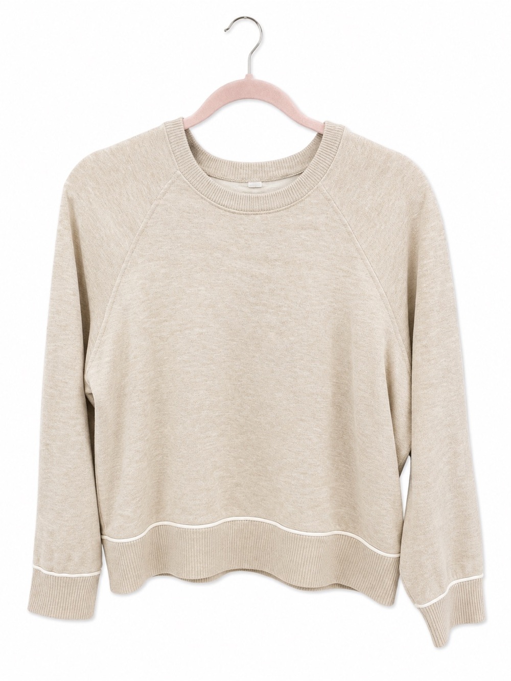 Pilcro Anthropologie Oatmeal Cream Crewneck Sweater Size Medium